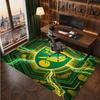 Norwich City Football Print Crystal Velvet Rug, Comfortable Water Absorbent Non Slip Indoor Floor Carpet