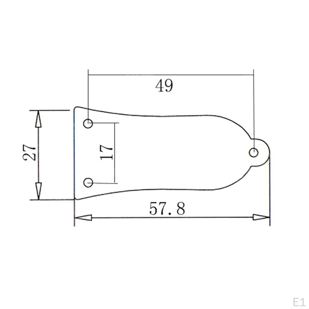 Shaped 2 Holes Rod Cover with Screws Set for Guitar Bass Accessories