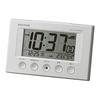 RHYTHM Alarm Clock Radio Clock with Thermometer and Hygrometer Fit Wave Smart White 7.7 X 12 X 5.4 Cm 8RZ166SR03