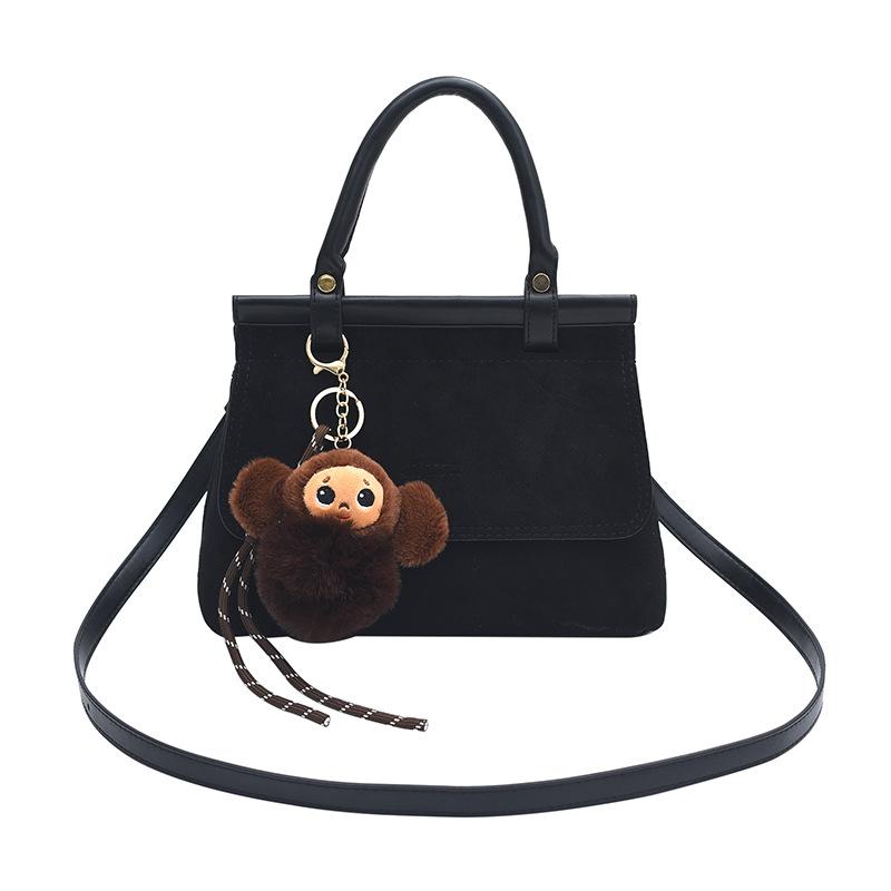 Autumn and winter explosion French retro high-end suede handbag niche commuter fashion messenger women's bag
