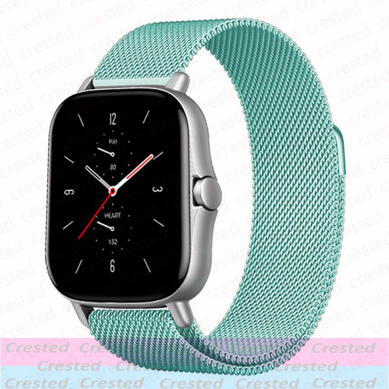

Milanese loop band For Amazfit GTS/2/2e/3/4/GTS2 Mini/GTR/47mm/GTR2/3/4/5/Pro stratos Bracelet Amazfit bip 6 5 20mm/22mm strap 20mm watch band небесно-голубой