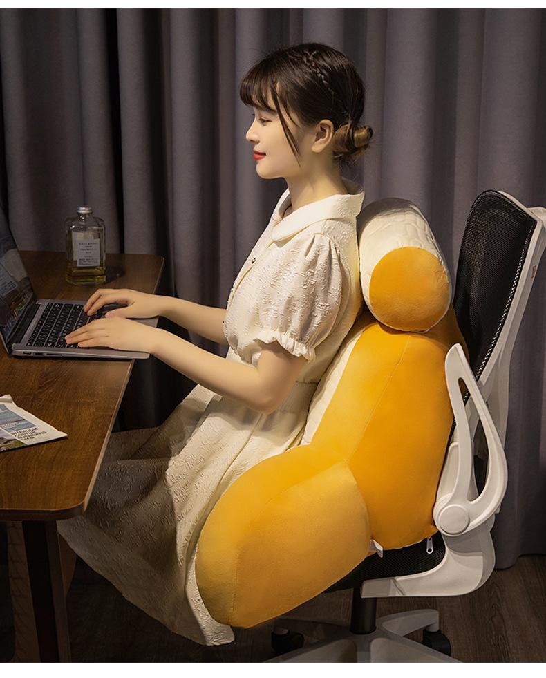 Large Latex Backrest Pillow: Soft Headboard Cushion for Bed, Sofa, Dorm, or Tatami.