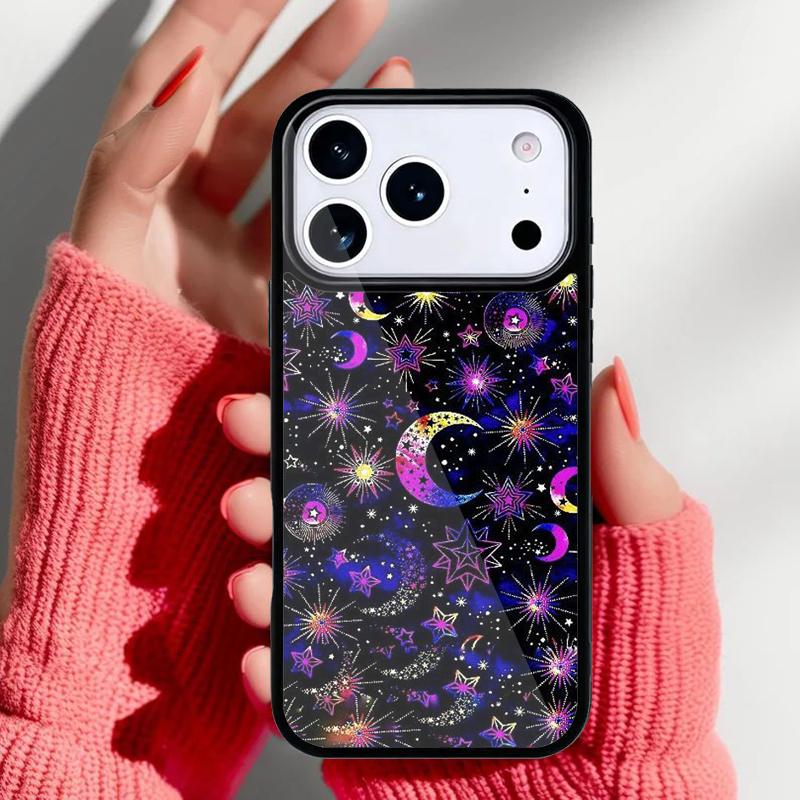 Sun And Moon Star Phone Case for iPhone 17 Air 16e 15 14 13 Pro Max Back Cover for 12 11 Pro Coque