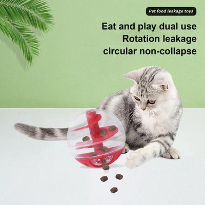 Leaking Treats Ball Pet Feeder Toy Interactive Cat Puzzle Slow Feeder Cat Treat Dispensing Ball for Small Medium Large Cats