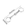 Horse Bits Hollow Jointed Mouth Snaffle Bits Keychain Alloy Keychain Single Connector Horse Bit Key Knot Snaffle Bits Keychain