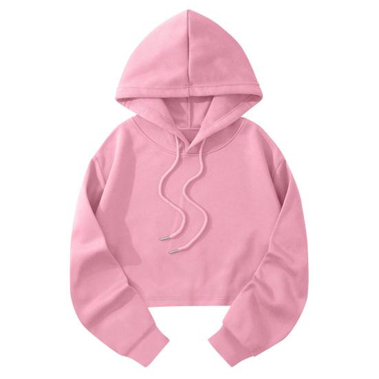 Women's Drawstring Cropped Hoodie Casual Long Sleeve Pullover Sweatshirts Workout Crop Tops Fall Outfits