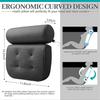 Bath Pillow for Head and Neck with 6 Non-Slip Suction Cups, Ergonomic Bathtub Pillow Home Spa Headrest