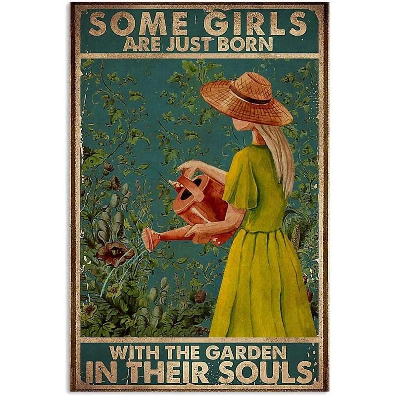 Gardening Because Murder is Wrong Vintage Metal Tin Signs Wall Decor for Home Garden Bars Cafe Clubs Retro Posters Plaque