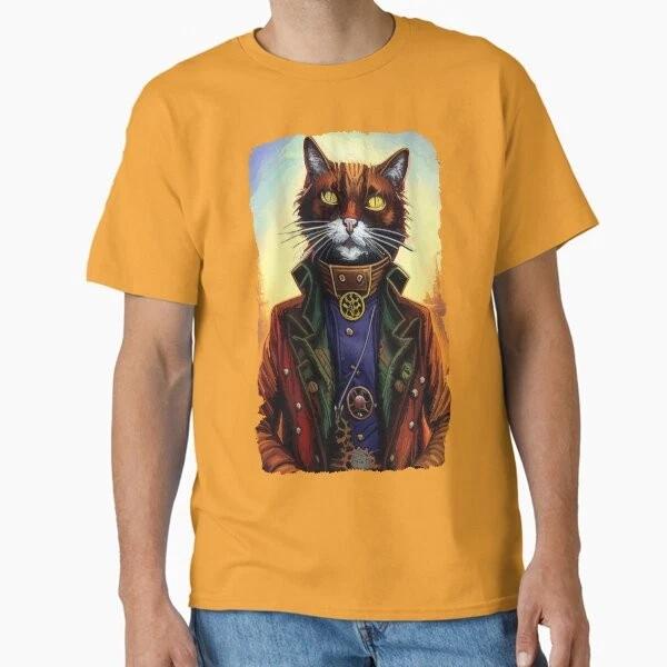 Steampunk Cat (02) Create A Set Classic TSh Made In UsaAus TShirt S2xl S