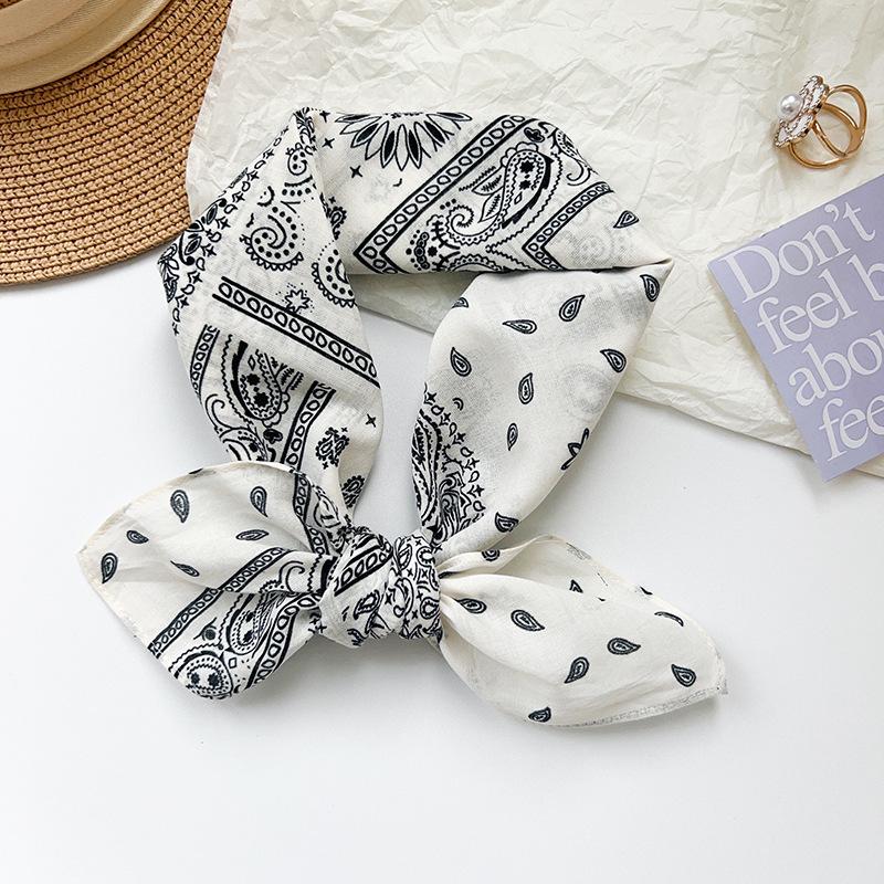 100% cotton American retro paisley cashew flower small square scarf silk scarf decorative scarf premium pure cotton headscarf 65*65