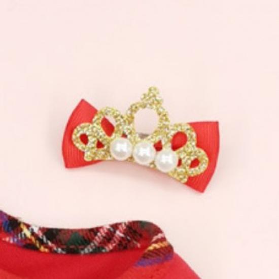 Crown Pet Bow Hair Clip Dog Head Accessories Maltese Yorkshire Cat Hair Clip Puppy Clip