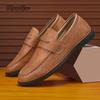 Herbst Neue Herren Leder Freizeitschuhe Weiches PU Herren Slipper Leicht Bequeme Fahr-Loafer Zapatillas Hombre Größe 46