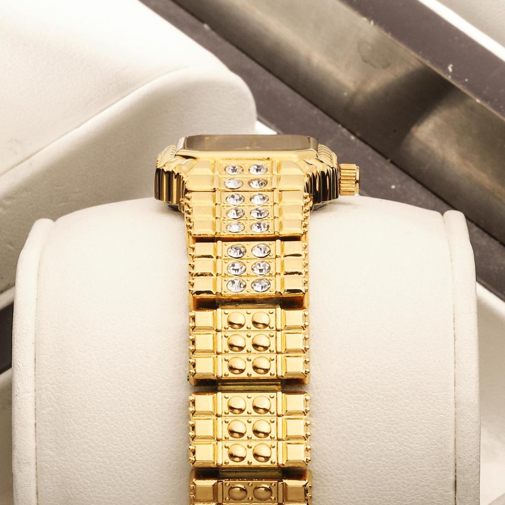 Women Dress Bracelet Watches Clock Relógio Fashion Rhinestone Square Small Dial Steel Band Ladies Watch Elegant