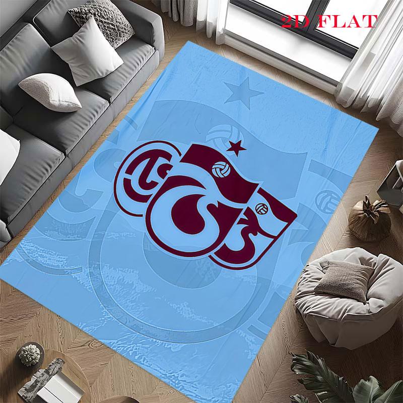 Tappeto con logo Trabzonspor per Soggiorno, Camera da Letto, Decorazione Divano Casa, Tappetino Antiscivolo per Giochi Bambini