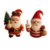 1/2/4Pcs Christmas Crocheted Santa Claus Ornament Handmade Knitted Yarn Middle Finger Santa Doll Xmas Holiday Party Decoration