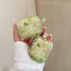 Fresh Green Forest Garden Swallow Wavy Edge With Pendant Shock Proof Earphone Cover Case for AirPods 1 or 2 3 4 Pro 2 Pro 3