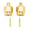 50Pcs Sma Males RF Coaxial Sma Males Plugs Solder Mount Connectors Coppers Semi-Rigid Cable RF Connectors for RG402/RG141