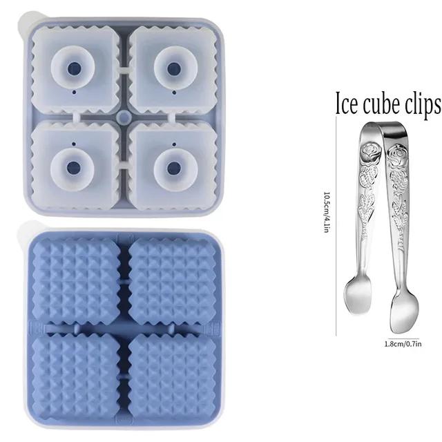 Eiswürfelform mit Deckel Rund Quadratisch Eisball Silikonform Sommer Küchenzubehör für Küche Cocktail Whiskey Getränke