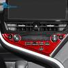 For Toyota Camry 2018 2019 2020 2021 2022 Real Soft Carbon Fiber LHD Car Central Control Button Frame Interior Trim Accessories