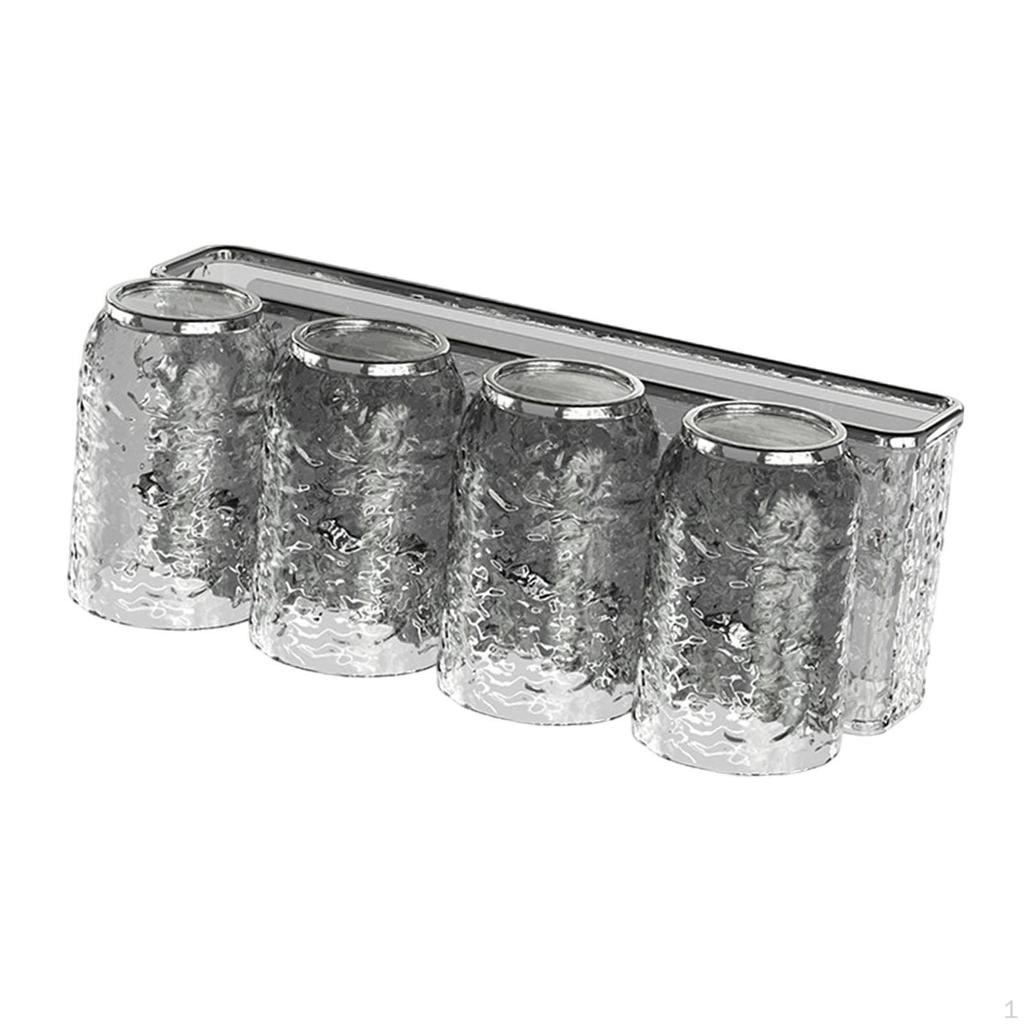 Toothbrush Holder for Bathrooms Rack with Cup Set Nordic Space Saving Multifunction