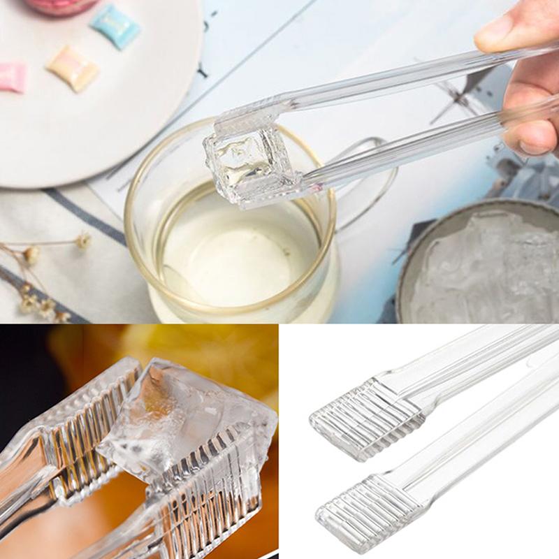 1Pc Plastic Kitchen Ice Tongs Food Serving Tong Cube Sugar Clip Grabber