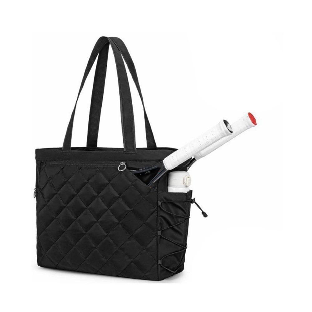 

с карманом для обуви теннисный рюкзак вмещает 1-2 теннисные ракетки спортивная сумка сумка для бадминтона спорт на открытом воздухе чёрный