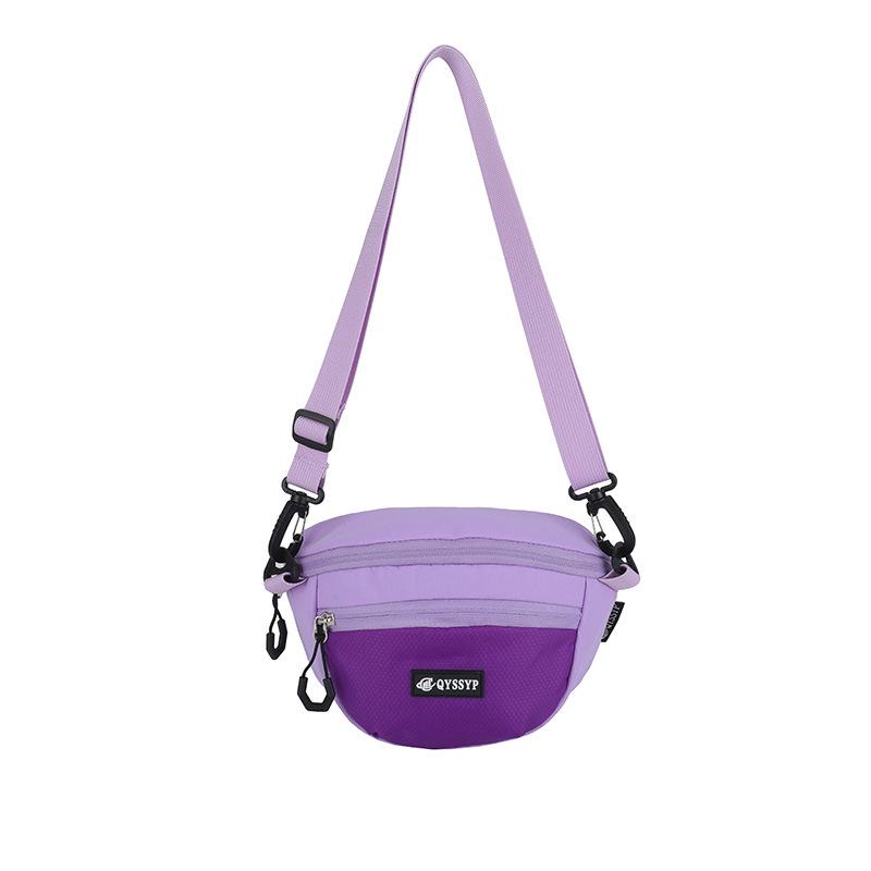 

Женская нагрудная сумка в корейском стиле: Легкая, универсальная сумка через плечо и поясная сумка для занятий спортом на открытом воздухе и повседневного использования. фиолетовый