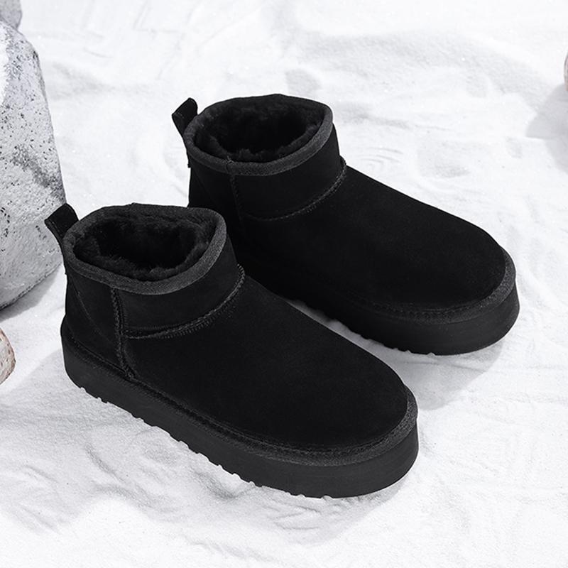 Qirui shoes Snow boots fashionable and versatile pure wool warm