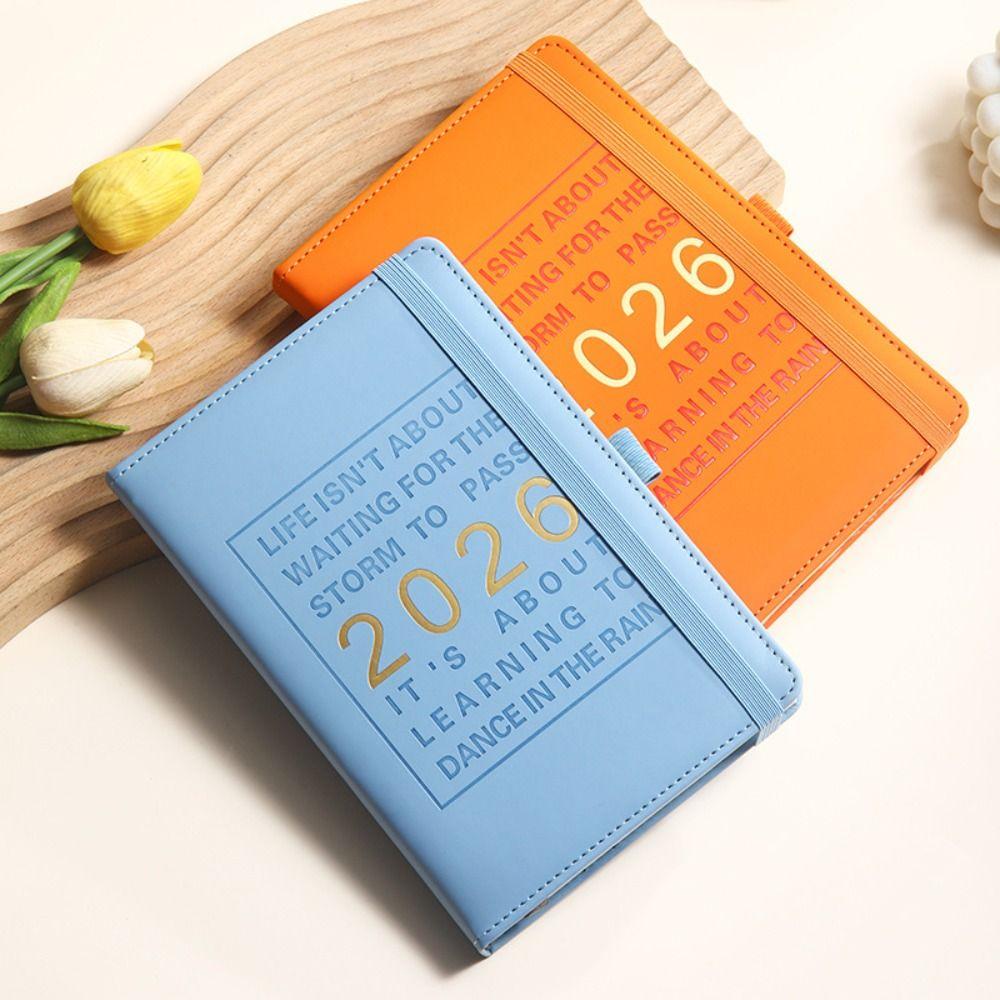 New A5 2026 Schedule Book English with Calendar 365 Day Planner Efficiency Manual To Do List Notepad Students