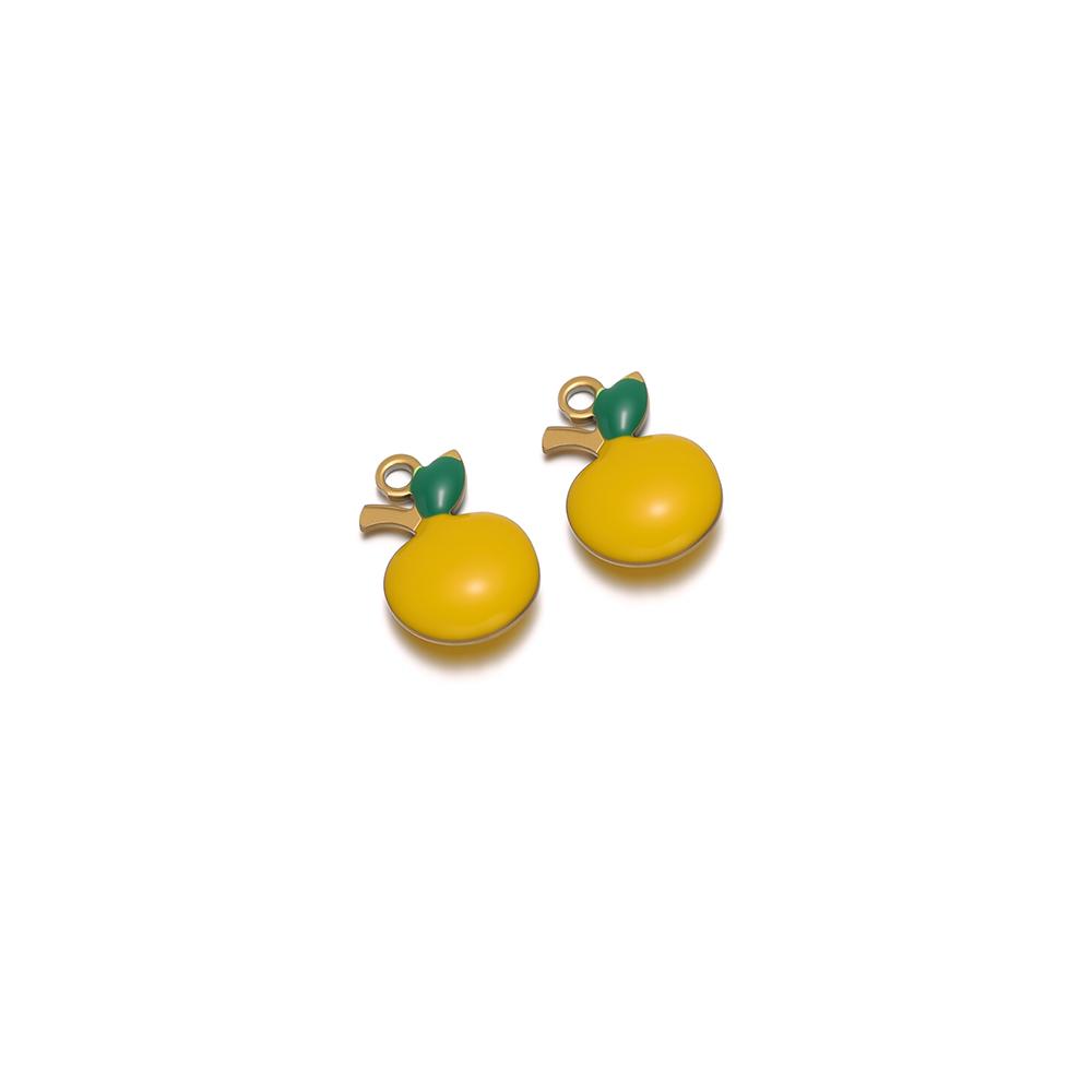 

20Pcs Gold Stainless Steel Cute Apple Charms for DIY Jewelry Making Kids Bracelets Necklces Pendants Children Earrings Supplies