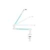 Alterzone ALZ-M5 White/Turquoise Blue Microphone Arm/Stand for Condenser, Dynamic, and Gaming Microphones, Space-Saving Design, 2kg Load Capacity, Inc