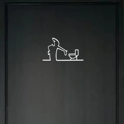 Adesivo per Auto Line Art Minimalista Linea Decalcomania per Paraurti e Finestrino Porta Muro con Design di Personaggio dei Cartoni Animati Decorazione Casa Auto