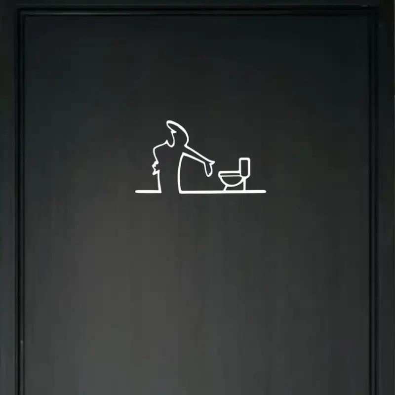 La Linea Minimalistická Kresba Samolepka na Auto Nárazník a Okno Dveře Samolepka na Zeď s Designem Kreslené Postavičky Domácí Dekorace Auta