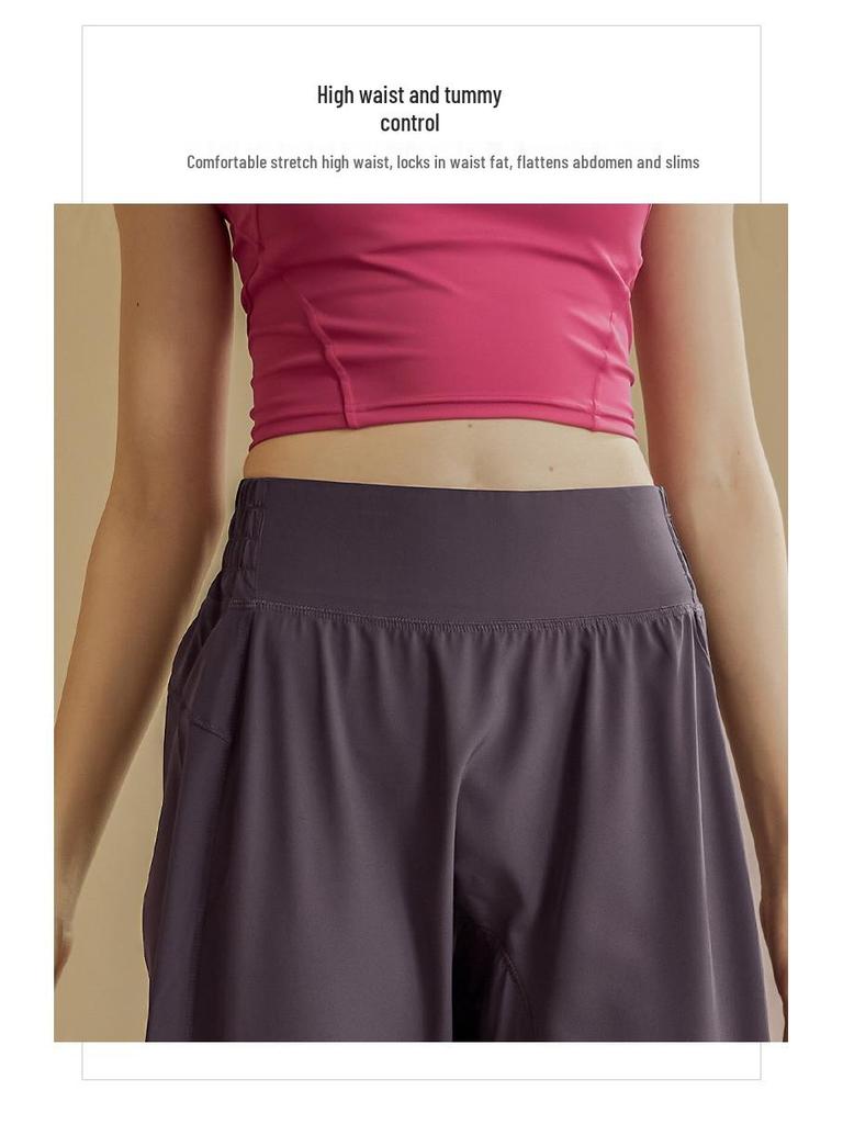 High Waist Quick Dry Women's Joggers - Elastic Waist, Loose Fit Yoga & Running Pants