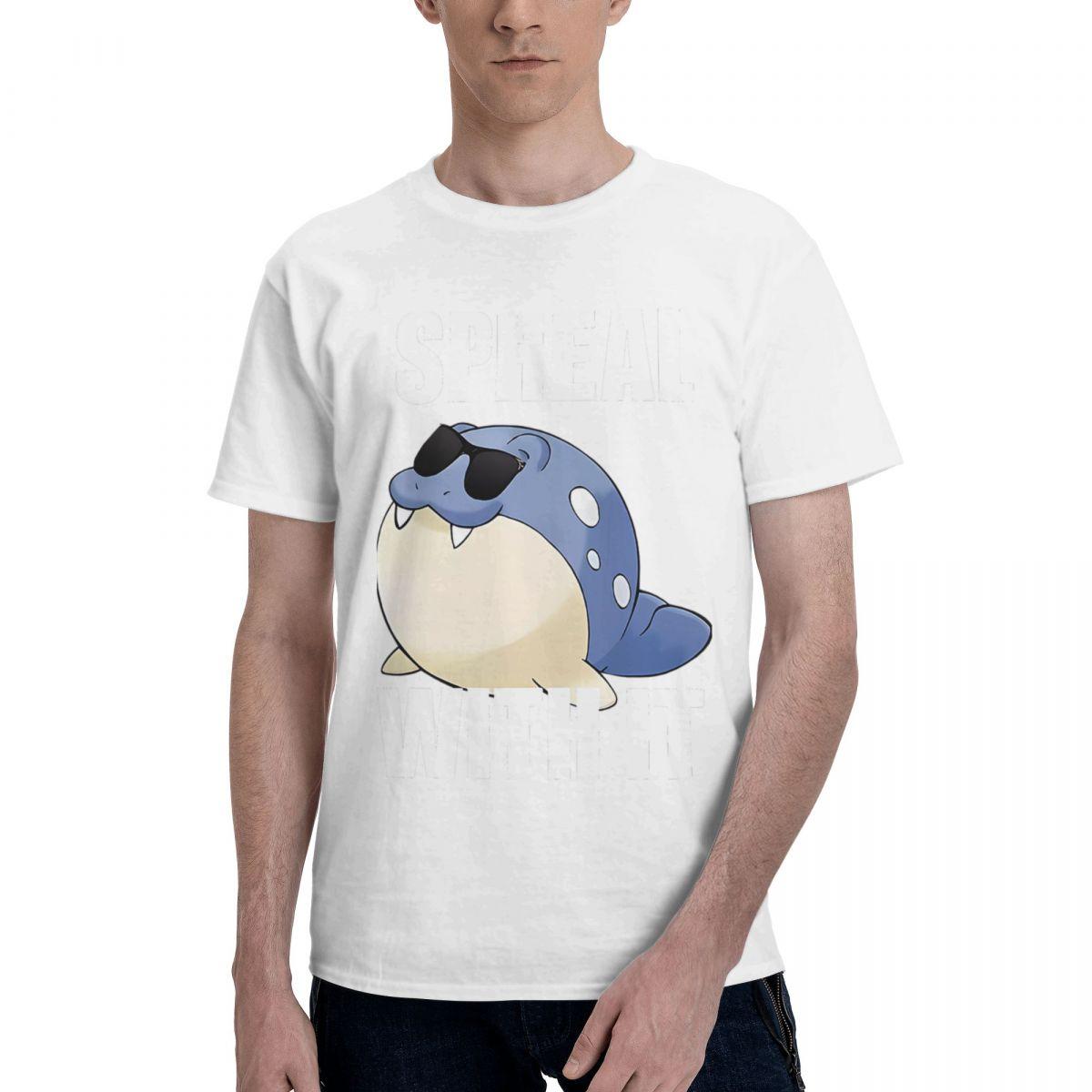 Spheal Mit Ihm 88 100 Baumwolle Lässig Atmungsaktiv Bequem Niedlich Kurzarm T-Shirt Kleidung Herren M white