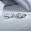 S999 Sterling Silver Unisex Couple Rings - Personalized, Cool, High-End Irregular Design, Openable Finger Rings