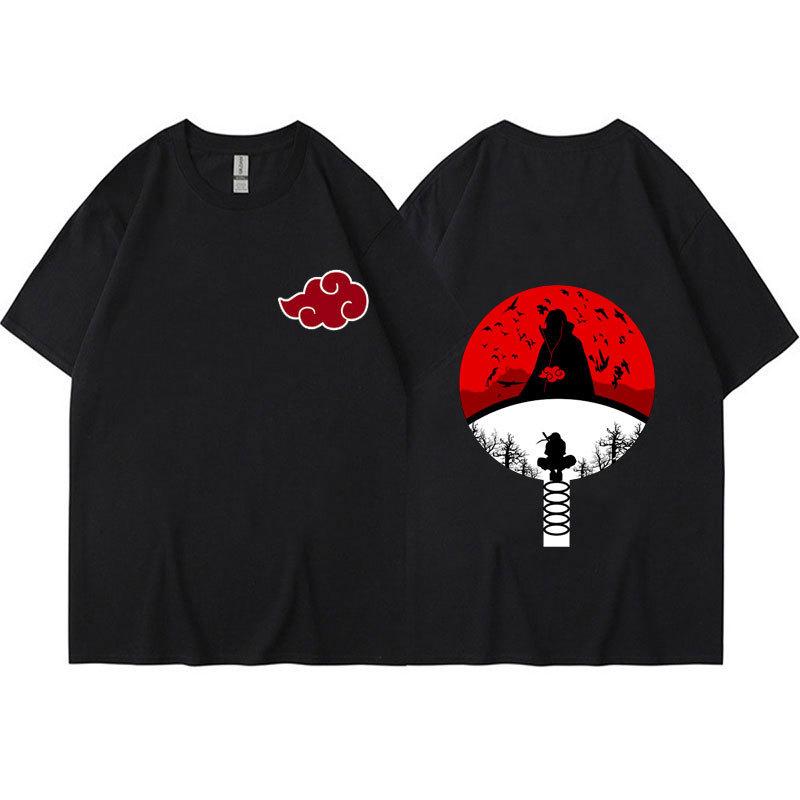 Anime Uchiha Itachi Printed Short-sleeved T-shirt Unisex Casual T-shirt Summer Couple s Top S