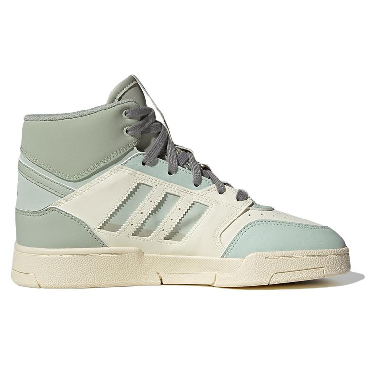 Adidas Originals Drop Step XL Fabric Leather Slip Resistant Durable Lightweight Mid Top Sneakers Men Sneakers White Green HQ6948