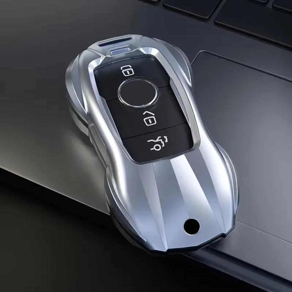 Fashion Alloy Car Key Case Cover With Chain For Mercedes Benz Ce Abs Class Gle Gla Glb Glc Gls Amg W176 W177 203 204 205