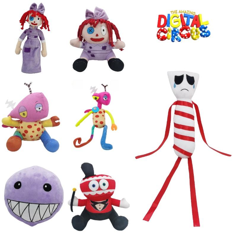 Der erstaunliche digitale Zirkus Plüsch Magische Zahl Zirkus Kaninchen Clown Puppe Lila Blase 15cm