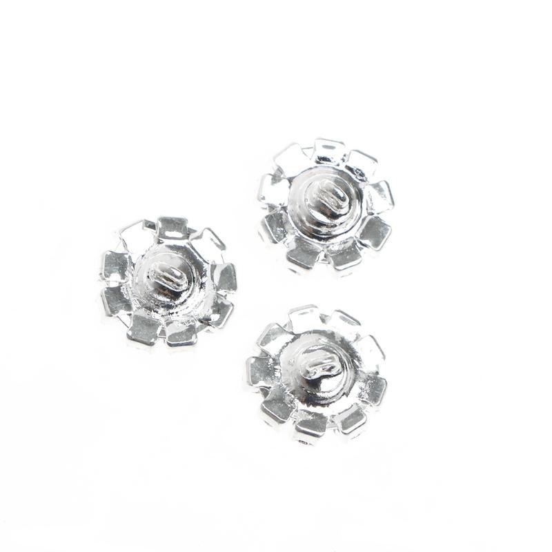 5Pcs 12mm Round for Rhinestone Shank Button Sewing Craft Embellishment DIY,Shank Back Sewing Craft Embellishment for DIY
