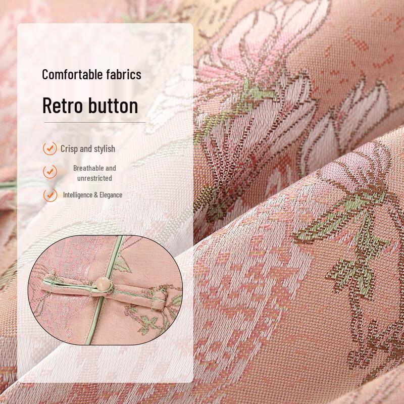 QianLian Mid-Aged Women's Chinese Style Floral Cardigan