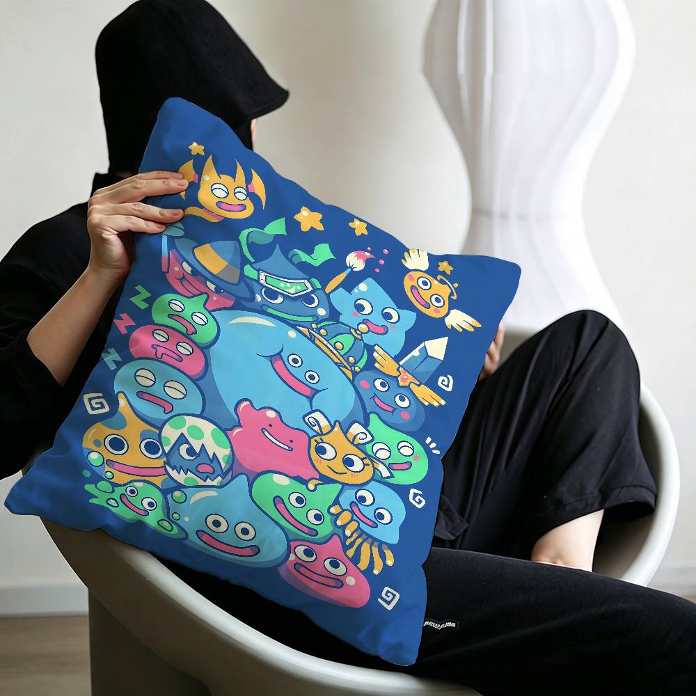 Dragon Quest Rocket Slime Personalized Pillow Cover Kids Bedroom Wild Party Decor Pillowcase Kid Birthday Shower Gift