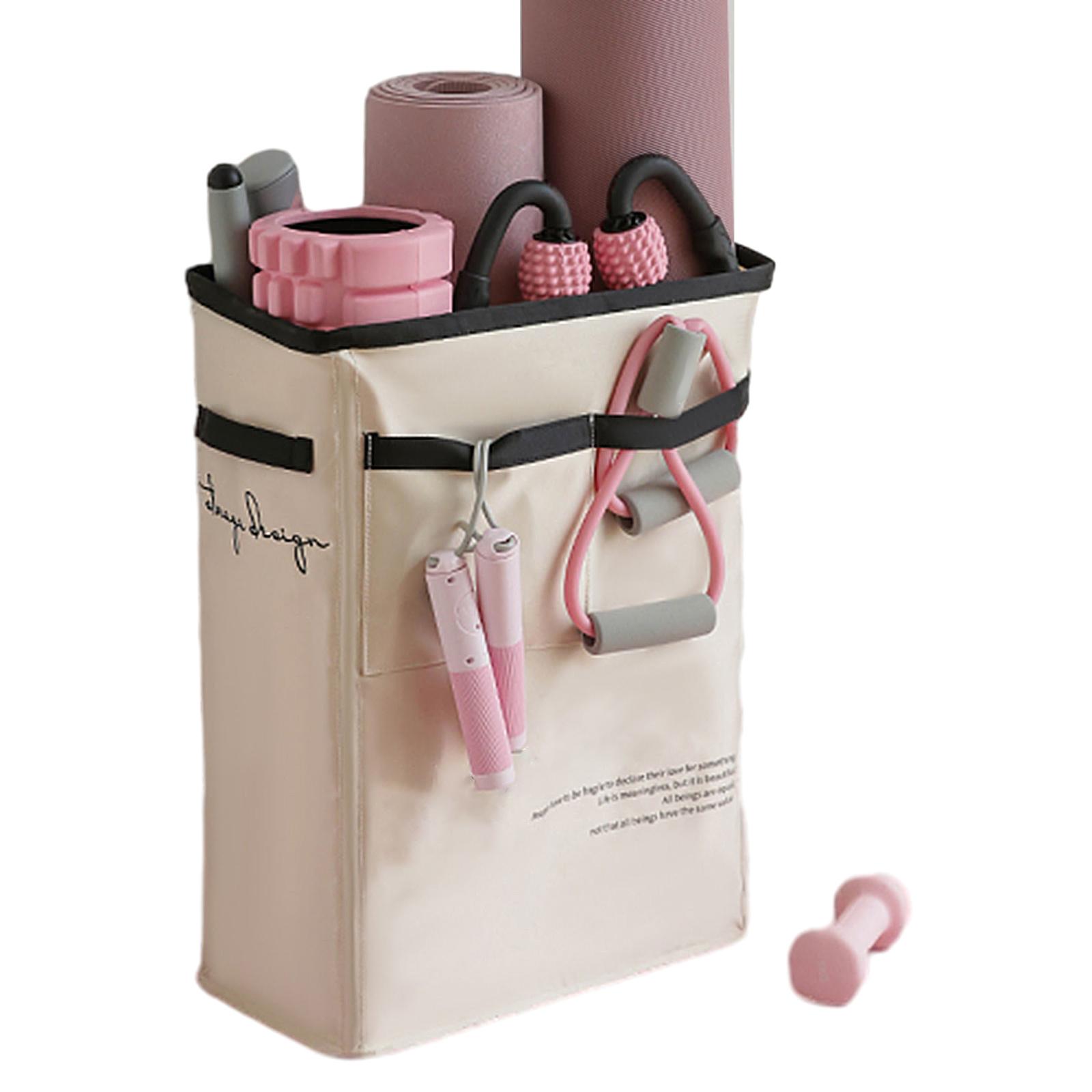 

Удобная корзина для хранения инвентаря для йоги Компактный контейнер для хранения в спортзале Большая вместимость Органайзер для товаров для йоги и фитнеса жёлтый