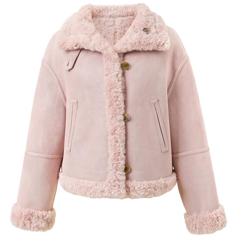 Sancai 2025 Winter Faux Suede Reversible Furry Coat