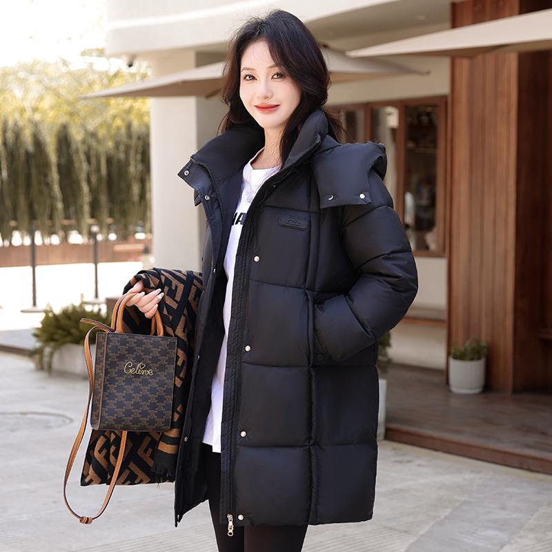 Autumn Winter Thicken Warm Parka Women Casual Solid Color Big Pocket Loose Short Hooded Coat Jackets Outwear