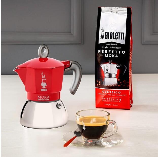 Кофеварка Bialetti Moka 2 чашки красный (0006942)