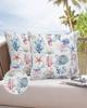 Marine Coral Shell Starfish 2/4PCS Outdoor Garden Chair Waterproof Cushion Cover Modern Home Decor 45/50/60cm Pillow Case