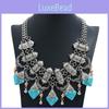 Retro European Style Box Chain Necklace With Alloy Finish For Womens Accessories