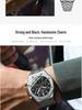 High-End Waterproof Multi-Function Men's Steel Belt Watch with Moon Phase Feature